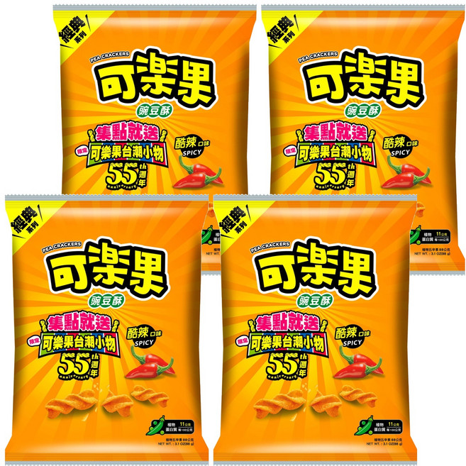 可樂果 酷辣口味, 88g, 4包