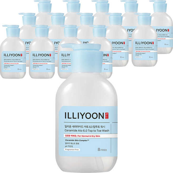 일리윤 세라마이드 아토 6.0 탑투토 바디워시 무향, 500ml, 15개