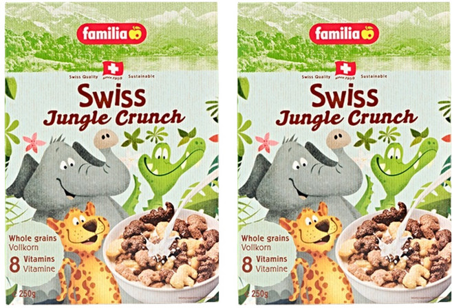 패밀리아 정글 크런치 시리얼, 250g, 2개