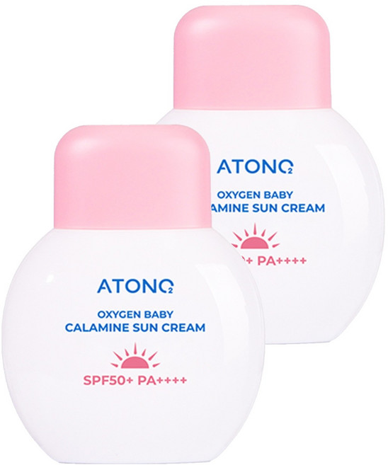 아토앤오투 유아용 옥시젠 베이비 칼라민 선크림 SPF50+ PA++++, 2개, 50ml