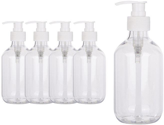 펌프 로션 샴푸 공병 용기 500ml, 흰색(캡), 5개