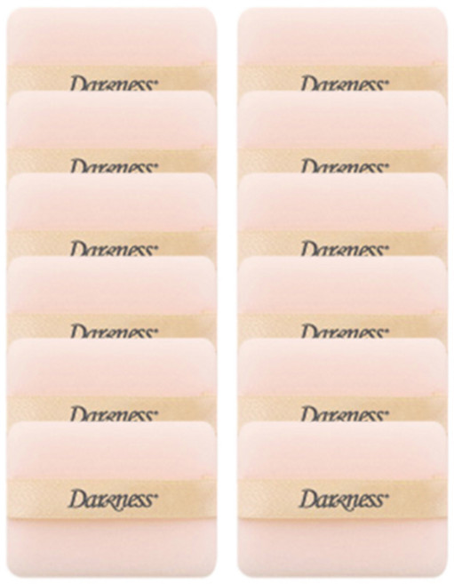 다크니스 사각 후로킹 퍼프, 혼합색상, 12개