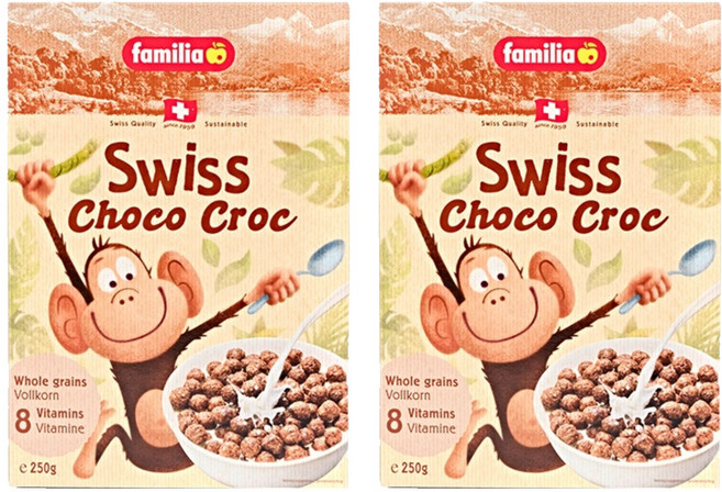 패밀리아 스위스 초코 크록 시리얼, 250g, 2개