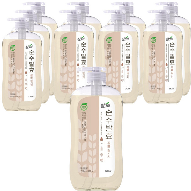 참그린 순수발효 곡물 설거지 주방세제, 720ml, 10개
