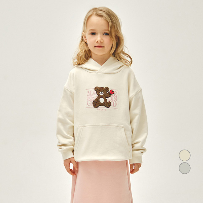 MaritheFrancoisGirbaud 兒童款小熊經典Logo連帽衫