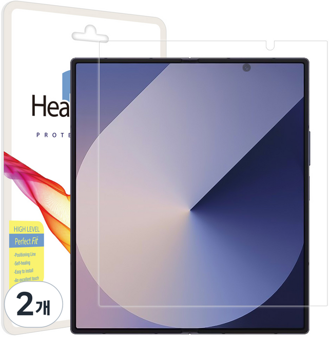 힐링쉴드 하이레벨 고광택 내부액정 휴대폰 보호필름, 2개