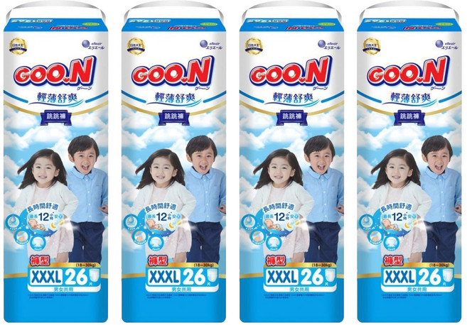 GOO.N 大王 輕薄舒爽 紙尿布 褲型 18~30kg, 3XL, 104片