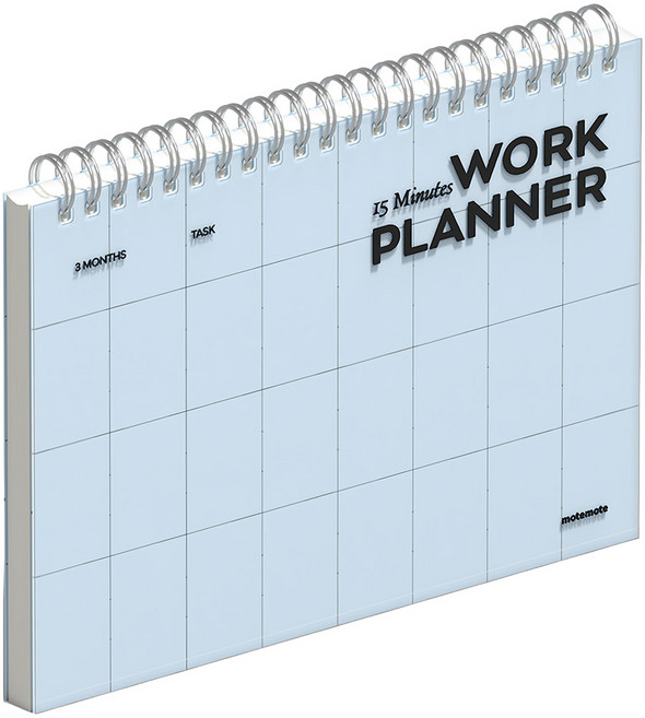 motemote 上班族準時下班三個月工作計畫本, 1個, 藍色