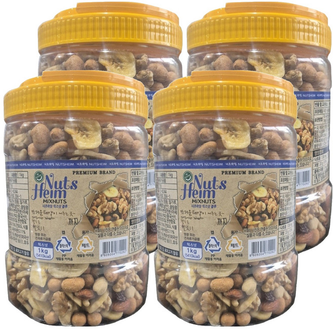 웰넛 너츠하임 믹스넛 블루, 1kg, 4개