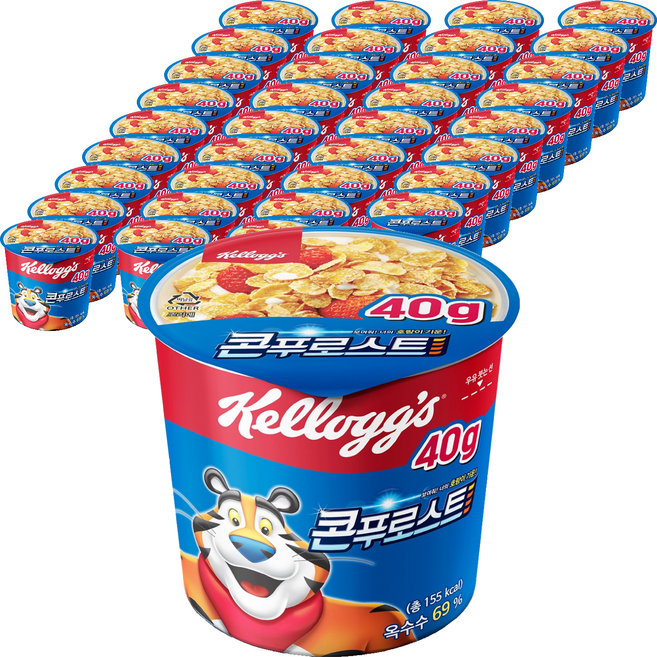 켈로그 콘푸로스트 컵 시리얼, 30g, 36개