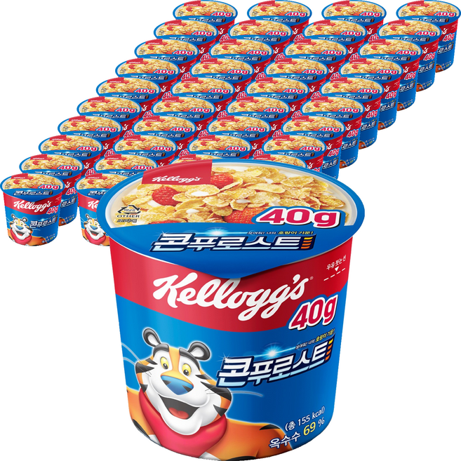 켈로그 콘푸로스트 컵 시리얼, 30g, 48개