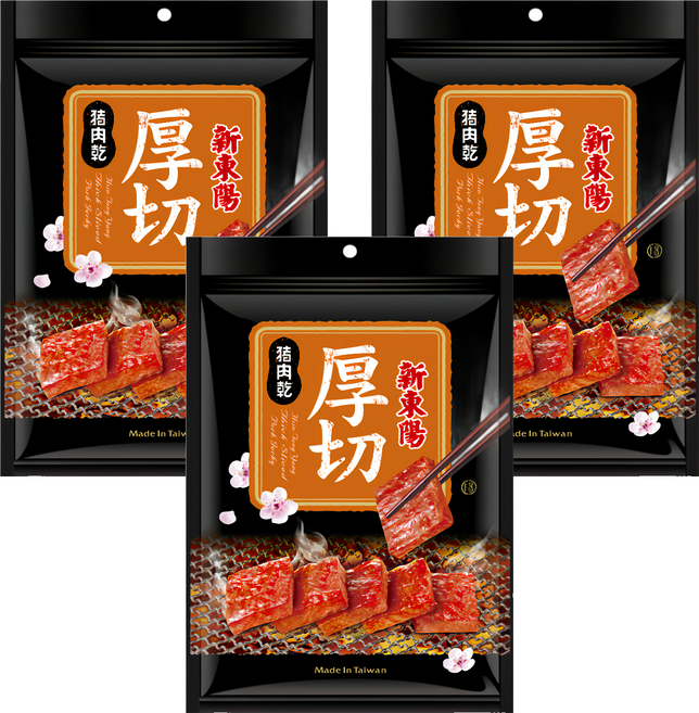 新東陽 厚切豬肉乾, 200g, 3包