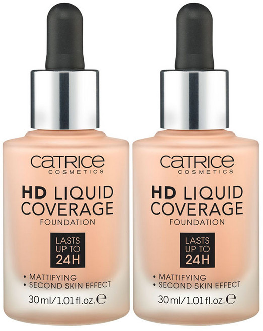 캐트리스 HD 리퀴드 커버리지 파운데이션 30ml, 020호 로즈베이지, 2개