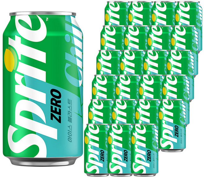 스프라이트 제로 Chill 사이다, 350ml, 24개