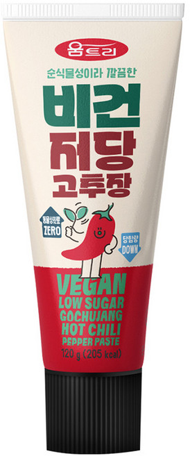 움트리 비건 저당 고추장, 120g, 1개