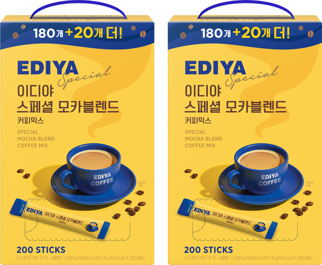 이디야 스페셜 모카블렌드 커피믹스, 11.5g, 200개입, 2개