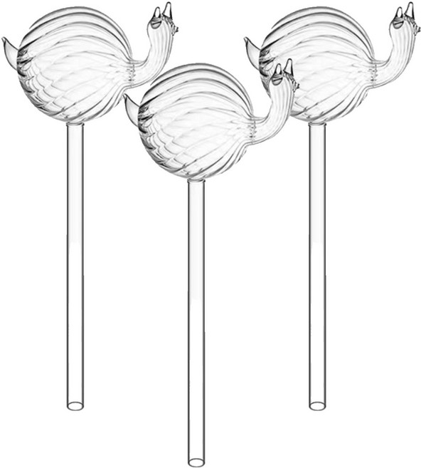 盆栽自動玻璃澆水器, 3個, 透明色