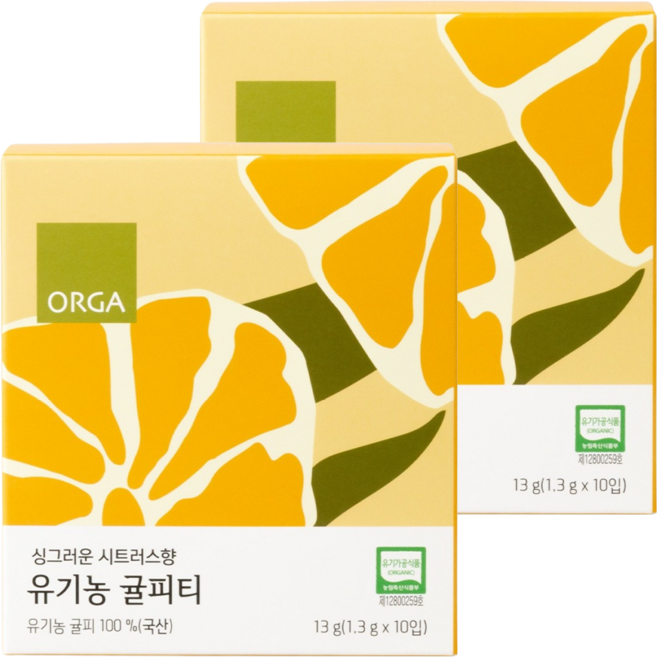 올가홀푸드 유기농 귤피티, 1.3g, 10개입, 2개