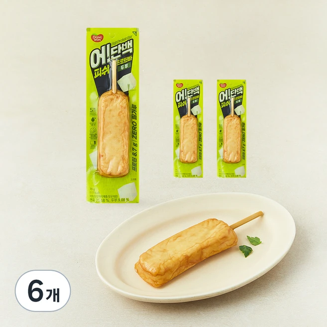동원 어단백 두부 피쉬 프로틴바, 70g, 6개 - 쿠팡