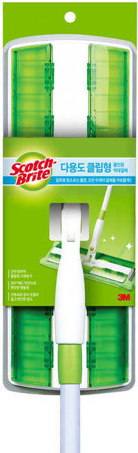 스카치브라이트 다용도 클립형 올인원 막대걸레, 1개