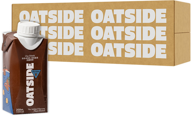 OATSIDE 歐特賽 可可燕麥植物奶, 200ml, 24瓶