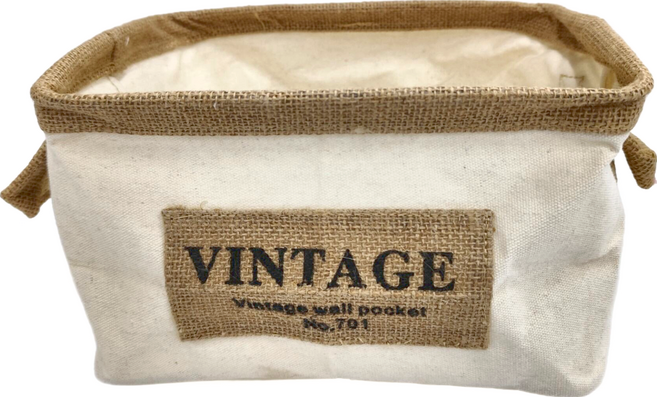 THiRTEEN 拾叁家居 Vintage 復古收納籃, 1個, 米色