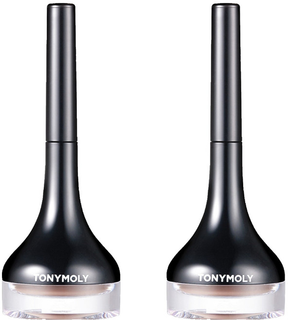 TONYMOLY 亮澤凝膠眼線 長刷頭, 7號 拿鐵棕, 2個
