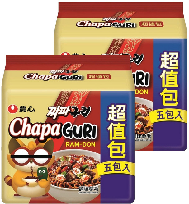 NONGSHIM 農心 浣熊炸醬烏龍麵 140g, 10包