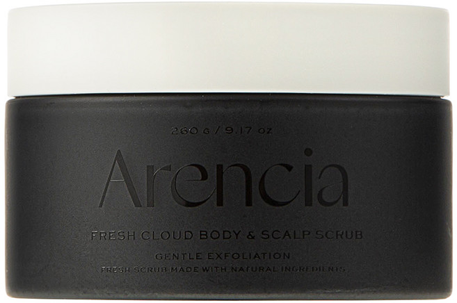Arencia 清新雲朵身體與頭皮磨砂膏 紅茶與柚子香, 260g, 1個