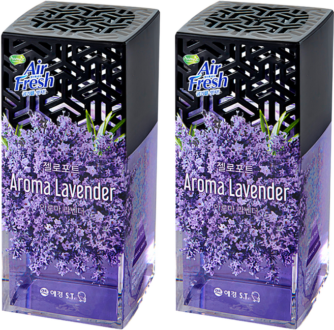 에어후레쉬 젤로포트 방향제 본품, 120g, 2개, 아로마 라벤더
