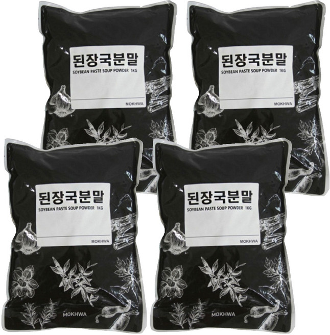 딜리셔스마켓 된장국 분말, 1kg, 4개