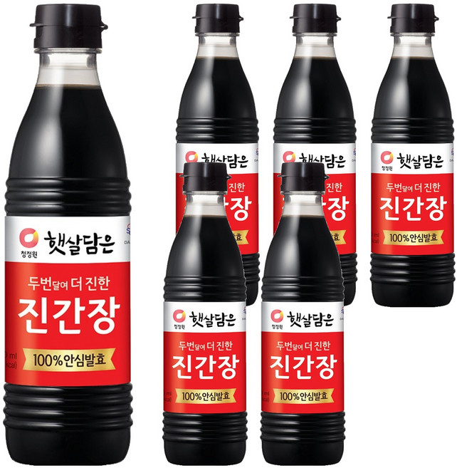 햇살담은 두번달여 더 진한 진간장 골드, 500ml, 6개