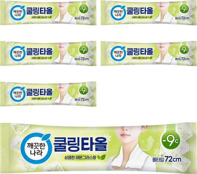깨끗한나라 레몬그라스 쿨링타올, 29g, 6개