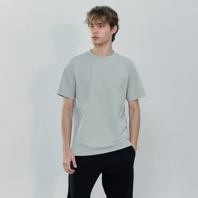 베이직하우스 소로나 레귤러핏 라운드넥 반팔 티셔츠 LZTS3107