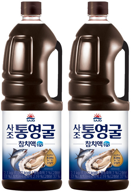 사조 통영굴 참치액, 2.1kg, 2개