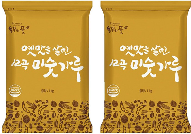 농부의뜰 12곡 미숫가루, 1kg, 2개