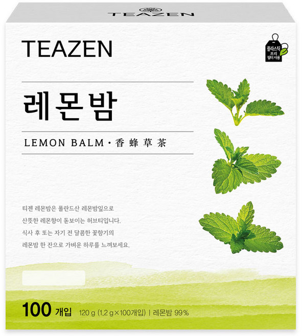 티젠 레몬밤 차, 1.2g, 100개입, 1개