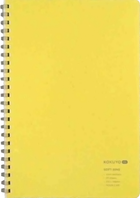KOKUYO 國譽 ME 軟線圈 A5 方格筆記本 5mm 50張, 黃綠, 1本