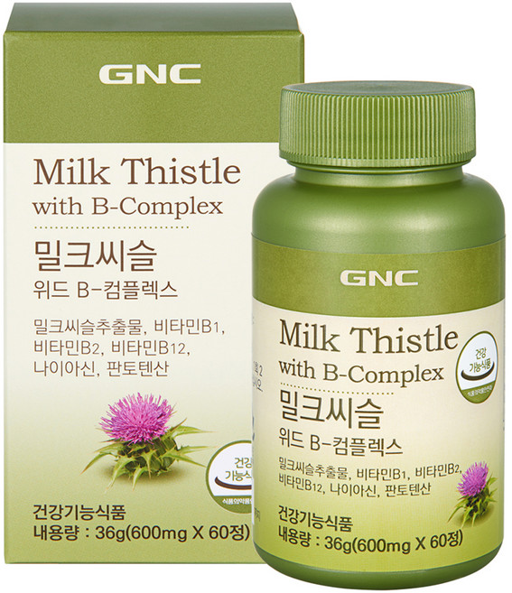 GNC 밀크씨슬 위드 B 컴플렉스 36g, 60정, 1개