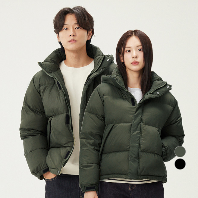 캐럿 남녀공용 투웨이 후드 에어 푸퍼