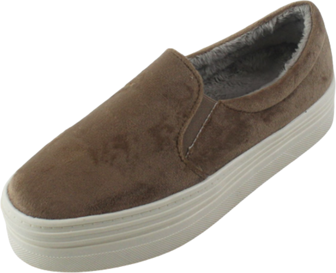 벨라노이 여성용 데일리 심플 키높이 통굽 겨울 슬립온 4.5cm