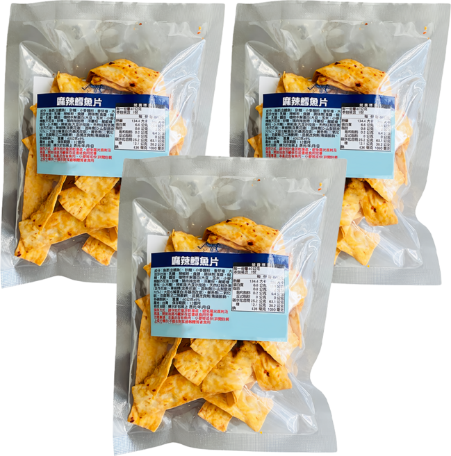 Cammie 佳美 cammie 麻辣鱈魚片, 3包, 40g