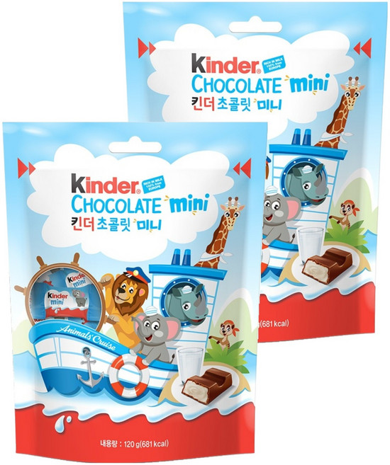 킨더 초콜릿 미니 20p, 120g, 2개
