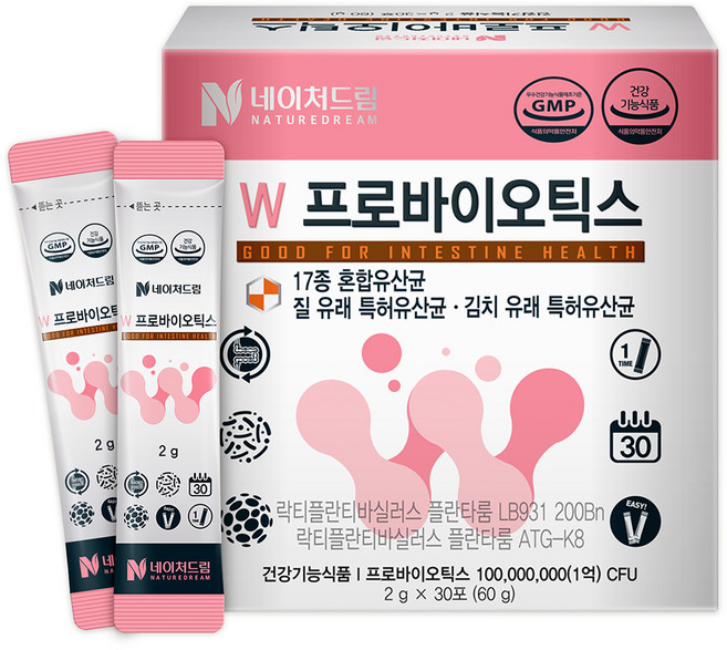 네이처드림 W프로바이오틱스 질건강 유산균 30p, 60g, 1개
