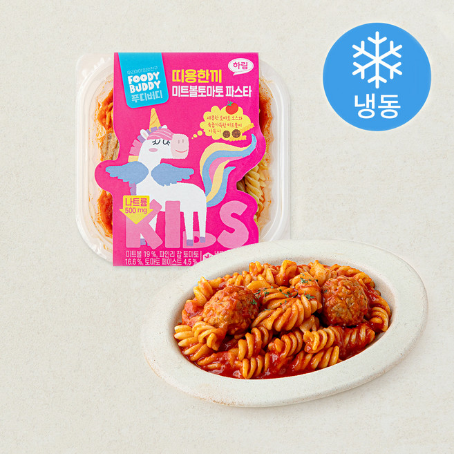 푸디버디 띠용한끼 미트볼 토마토 파스타 (냉동), 210g, 1개
