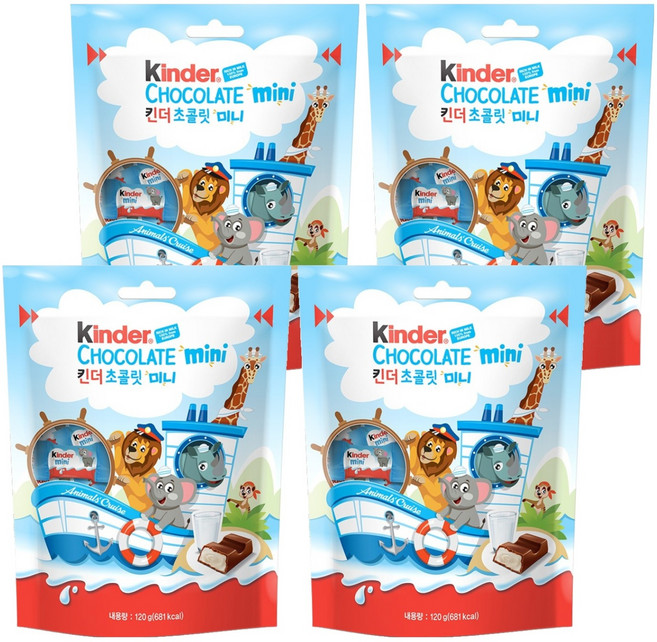 kinder 健達 迷你巧克力 20入, 120g, 4個