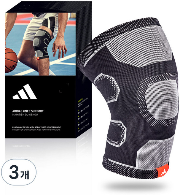 아디다스피트니스 에센셜 무릎보호대, 3개