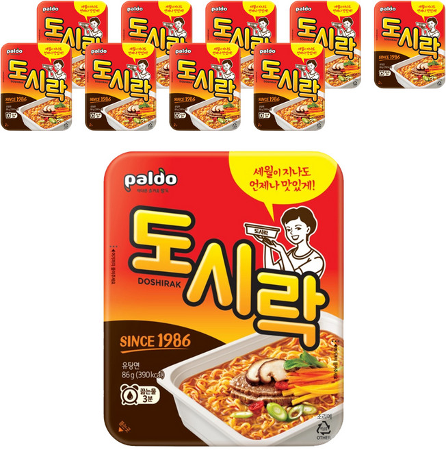 팔도도시락 컵라면 86g, 10개
