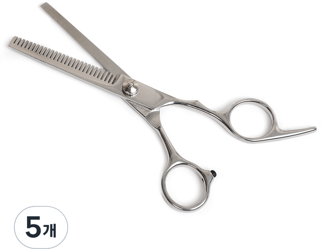 코멧 헤어 미용 숱가위, 5개, 은색