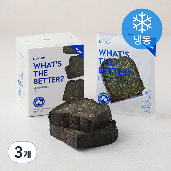 널담 단백질 비건 파운드 쑥 (냉동), 140g, 3개입, 3개